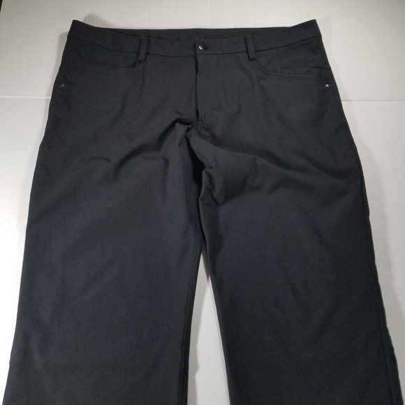 Lululemon ABC Pants Black 40x29 (Act 38x29) Warpstreme Chinos Flat Front 29" - Picture 3 of 10